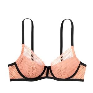 Victoria’s Secret fishnet lace up bra